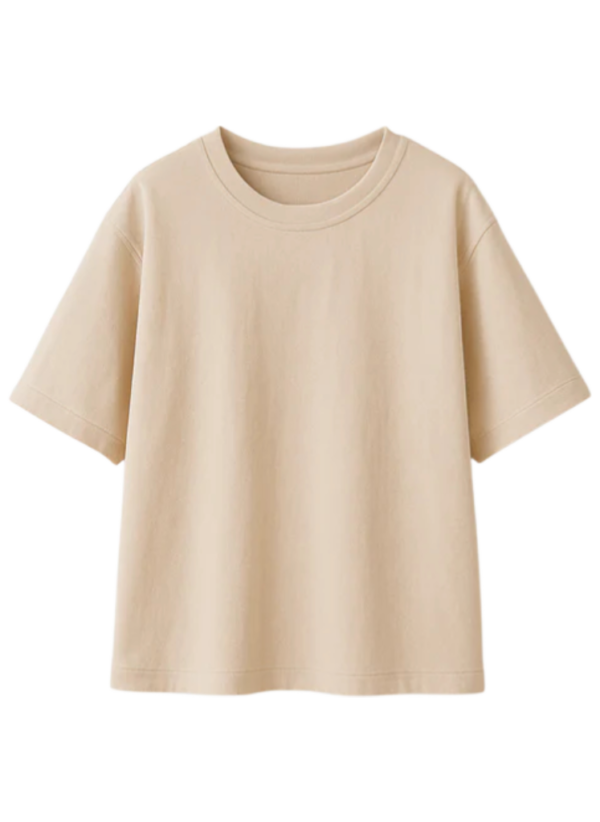 Beige burda Camiseta Oversize Beige Verde En Burda