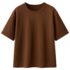 Camiseta Oversize Básica Café En Burda