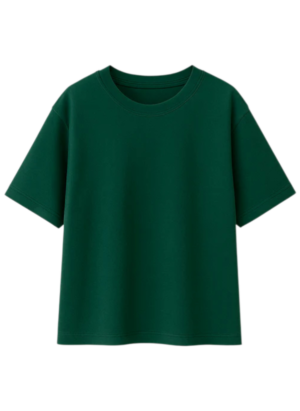 Verde burda Camiseta Oversize Básica Verde En Burda